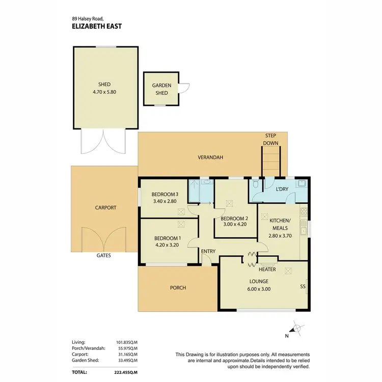 Floorplan of Homely house listing, 89 Halsey Road, Elizabeth East SA 5112
