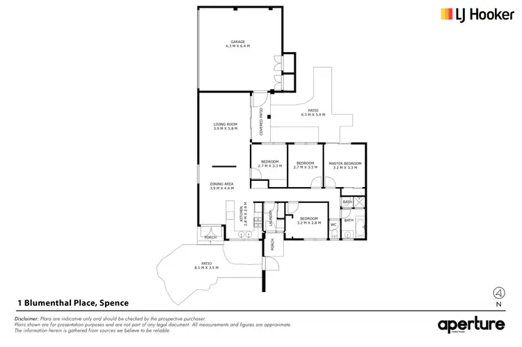 Floorplan of Homely house listing, 1 Blumenthal Place, Spence ACT 2615