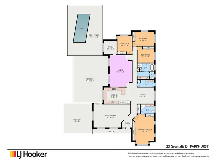 Floorplan of Homely house listing, 23 Gremalis Drive, Parkhurst QLD 4702