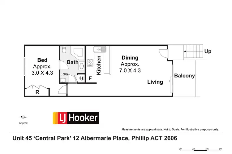 Floorplan of Homely apartment listing, 45/12 Albermarle Place, Phillip ACT 2606
