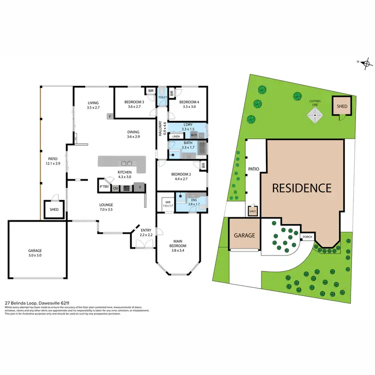 Floorplan of Homely house listing, 27 Belinda Loop, Dawesville WA 6211