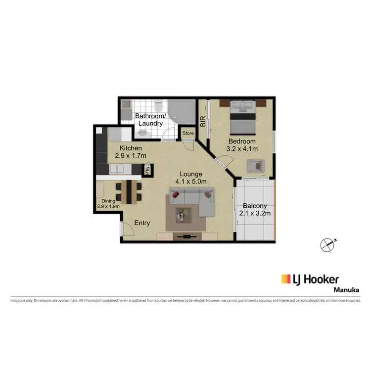 Floorplan of Homely apartment listing, 48/72 Wentworth Avenue, Kingston ACT 2604