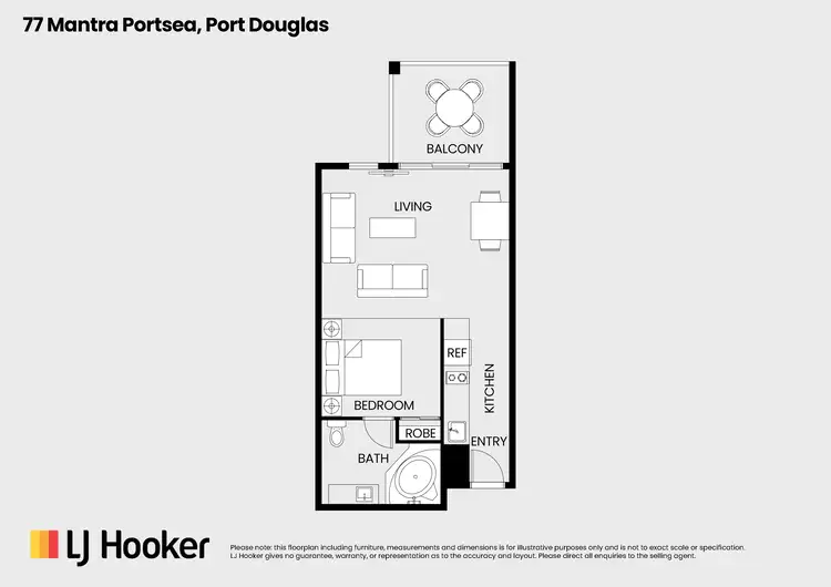 Floorplan of Homely unit listing, 77 Portsea/70-76 Davidson Street, Port Douglas QLD 4877
