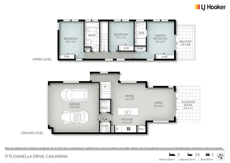 Floorplan of Homely townhouse listing, 7/15 Dianella Drive, Casuarina NSW 2487