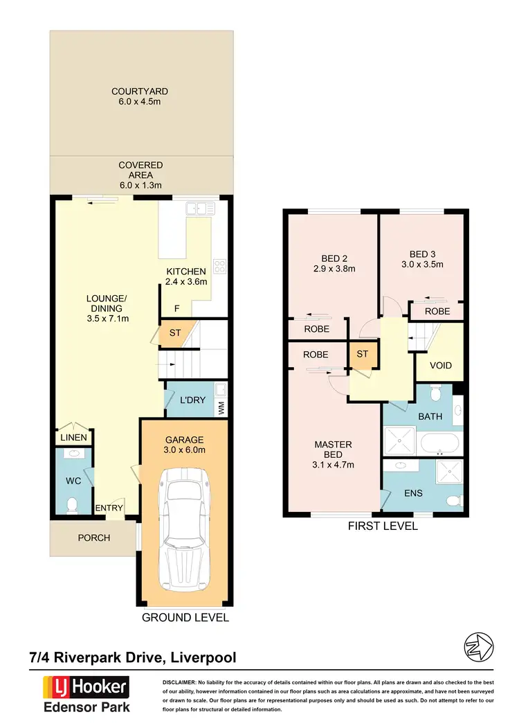 Floorplan of Homely townhouse listing, Unit 7/4 Riverpark Drive, Liverpool NSW 2170