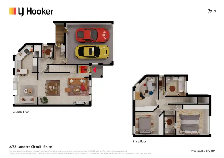 Floorplan of Homely townhouse listing, 2/85 Lampard Circuit, Bruce ACT 2617