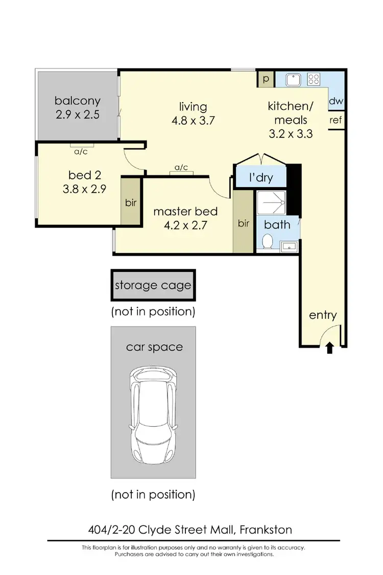 Floorplan of Homely apartment listing, 404/2-20 Clyde Street, Frankston VIC 3199