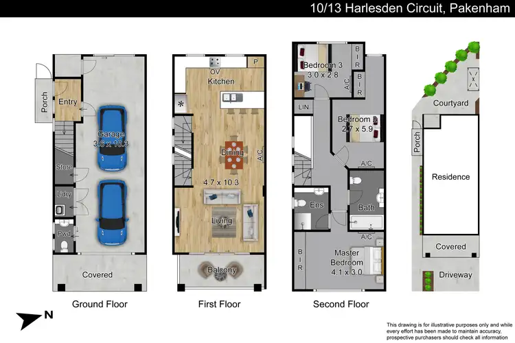 Floorplan of Homely townhouse listing, 10/13 Harlesden Circuit, Pakenham VIC 3810