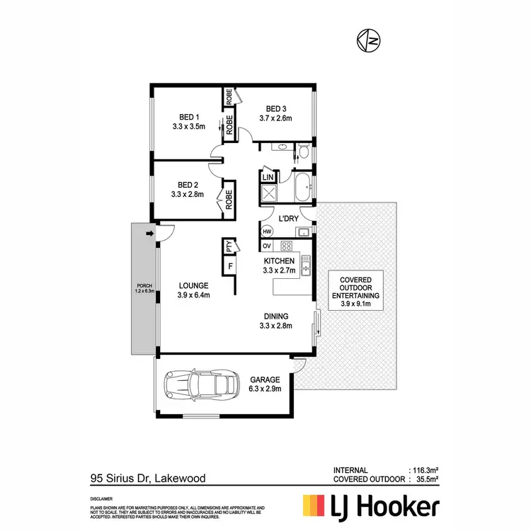 Floorplan of Homely house listing, 95 Sirius Drive, Lakewood NSW 2443