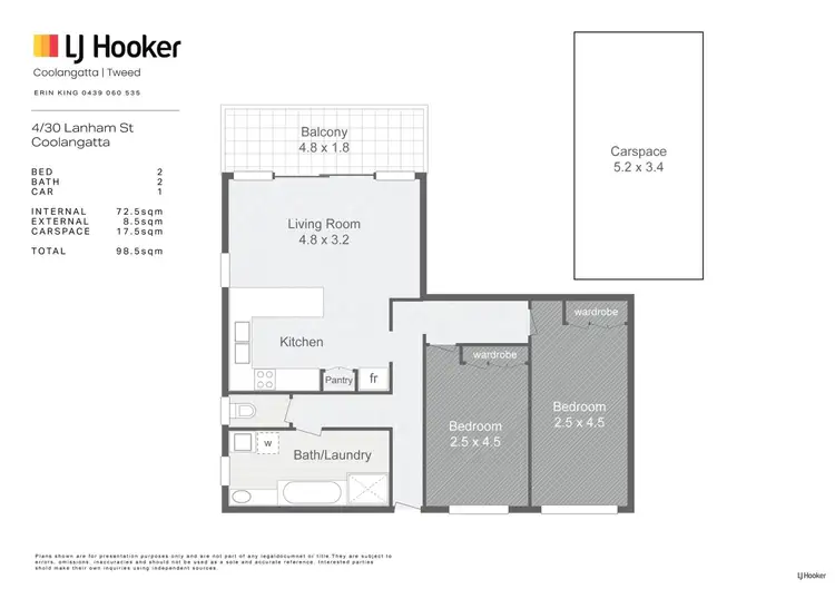 Floorplan of Homely unit listing, 4/30 Lanham Street, Coolangatta QLD 4225