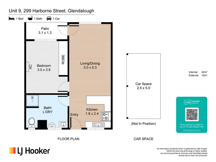 Floorplan of Homely unit listing, 9/299 Harborne Street, Glendalough WA 6016
