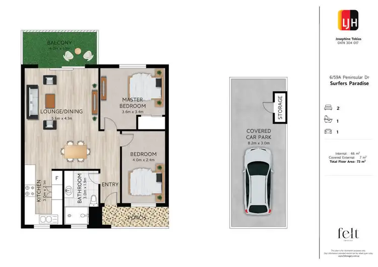 Floorplan of Homely apartment listing, 6/59A Peninsular Drive, Surfers Paradise QLD 4217