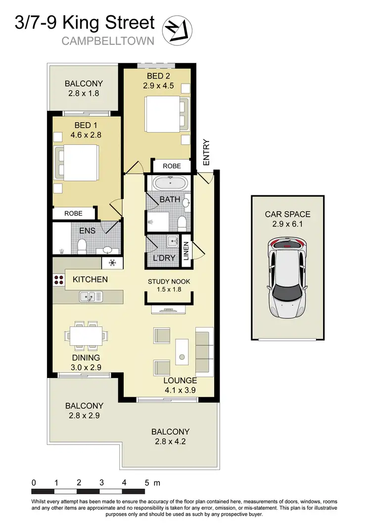 Floorplan of Homely unit listing, 3/7-9 King Street, Campbelltown NSW 2560