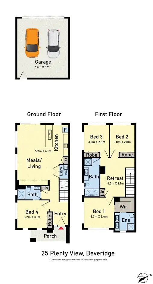 Floorplan of Homely house listing, 25 Plenty View, Beveridge VIC 3753