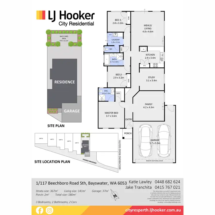 Floorplan of Homely villa listing, 1/117 Beechboro Road South, Bayswater WA 6053