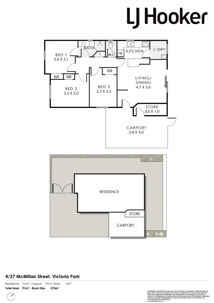 Floorplan of Homely villa listing, 4/27 McMillan Street, Victoria Park WA 6100