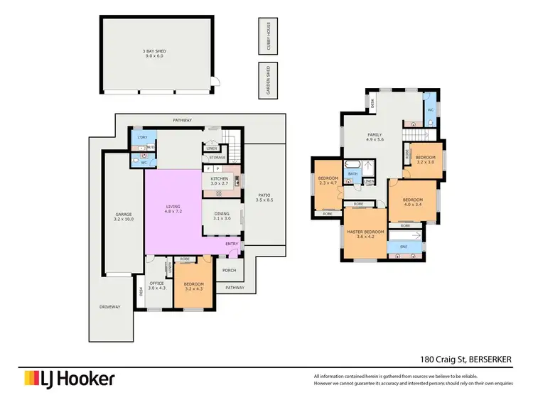Floorplan of Homely house listing, 180 Craig Street, Berserker QLD 4701
