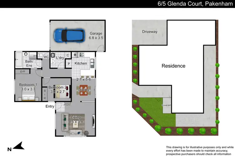 Floorplan of Homely unit listing, 6/5 Glenda Court, Pakenham VIC 3810