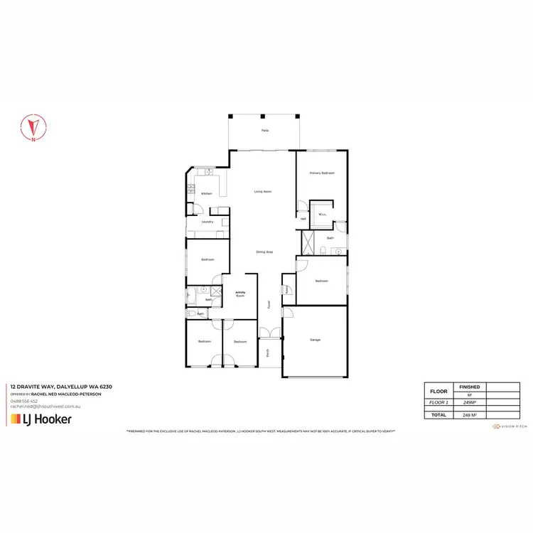Floorplan of Homely house listing, 12 Dravite Way, Dalyellup WA 6230