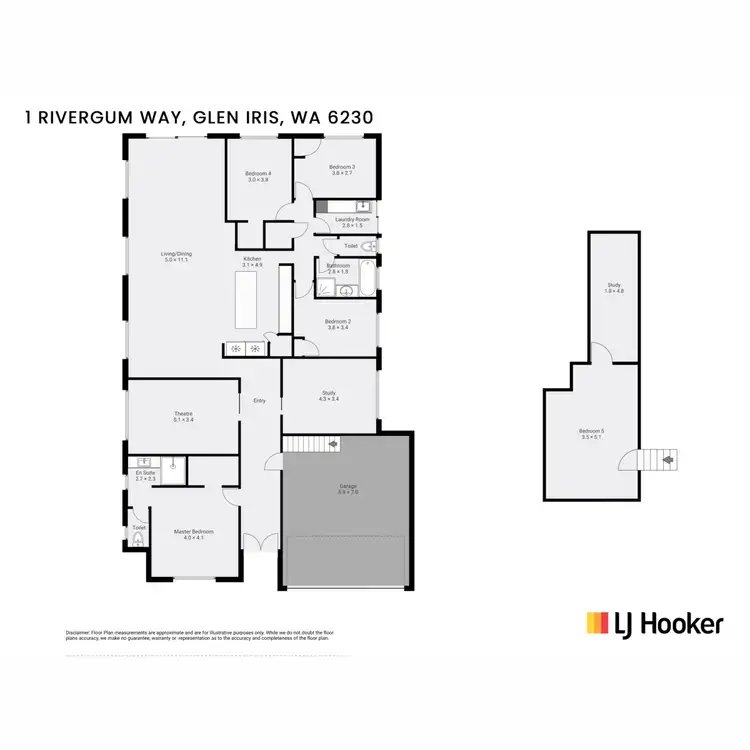 Floorplan of Homely house listing, 1 Rivergum Way, Glen Iris WA 6230