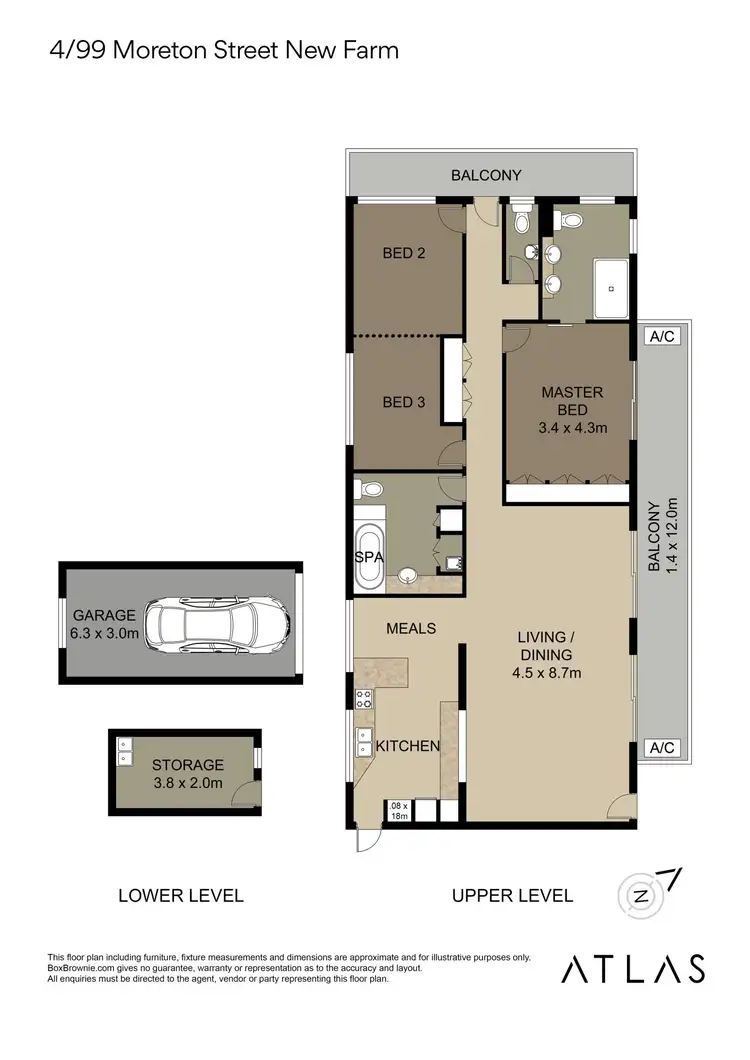 Floorplan of Homely apartment listing, 4/99 Moreton Street, New Farm QLD 4005
