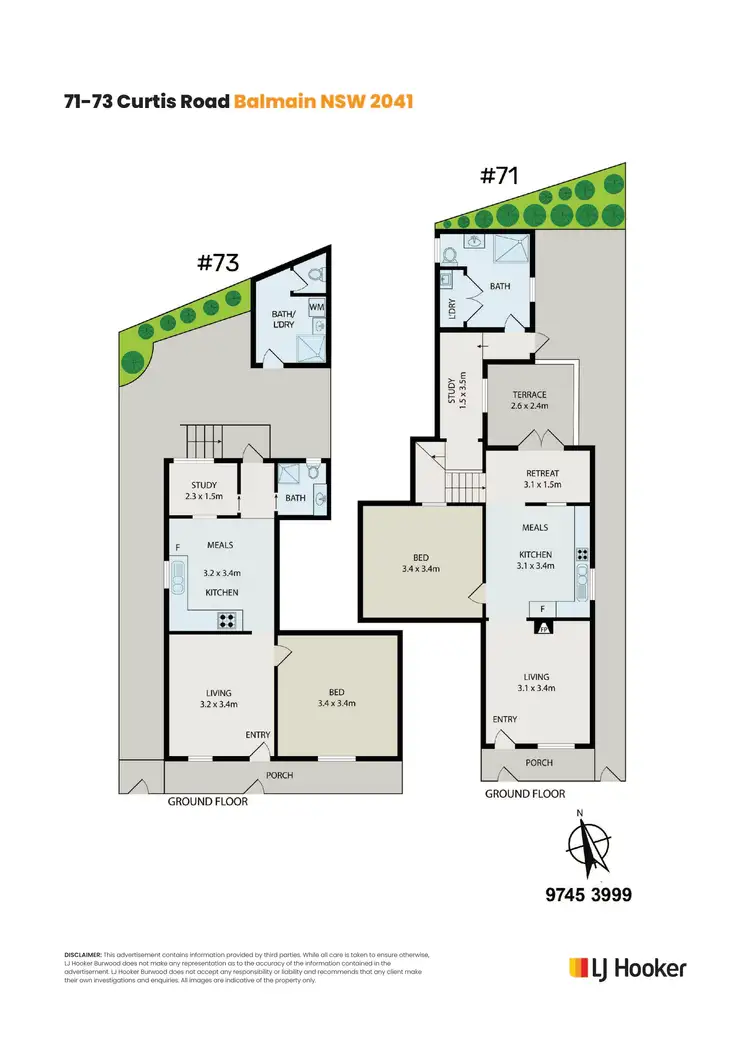 Floorplan of Homely house listing, 71-73 Curtis Road, Balmain NSW 2041