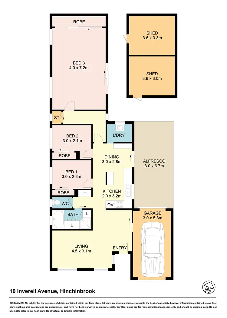Floorplan of Homely house listing, 10 Inverell Ave, Hinchinbrook NSW 2168