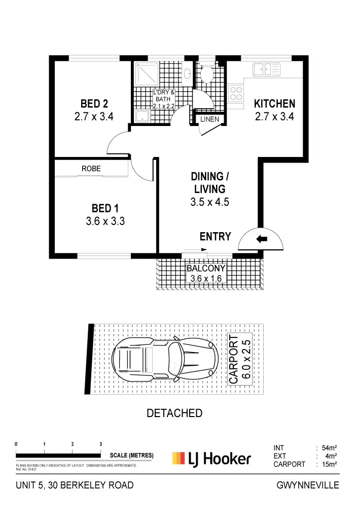 Floorplan of Homely apartment listing, 5/30 Berkeley Road, Gwynneville NSW 2500