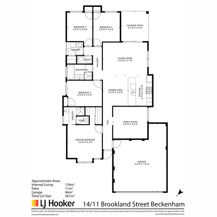 Floorplan of Homely house listing, 14/11 Brookland Street, Beckenham WA 6107
