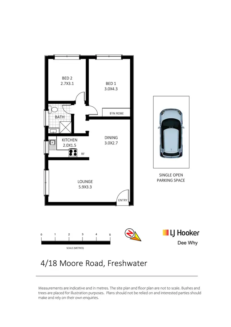 Floorplan of Homely apartment listing, 4/18 Moore Road, Freshwater NSW 2096