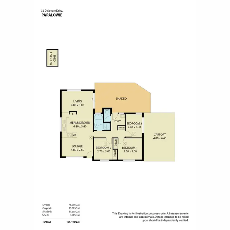 Floorplan of Homely house listing, 32 Delamere Drive, Paralowie SA 5108