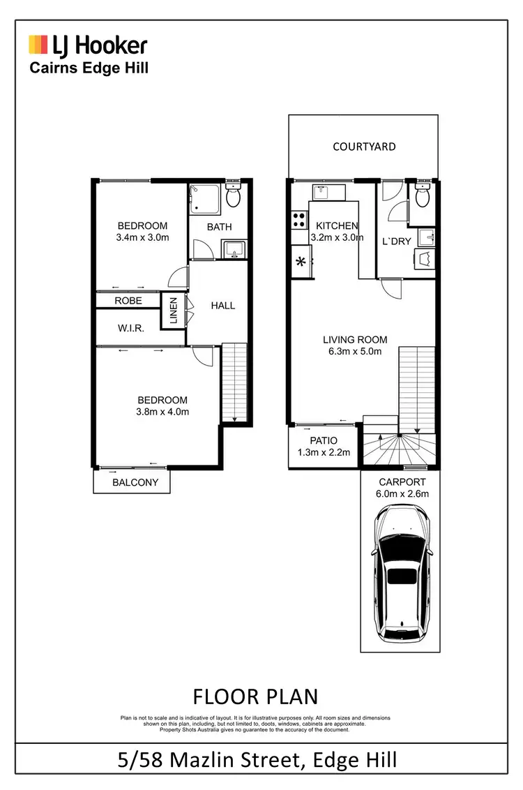 Floorplan of Homely townhouse listing, 5/58-64 Mazlin Street, Edge Hill QLD 4870