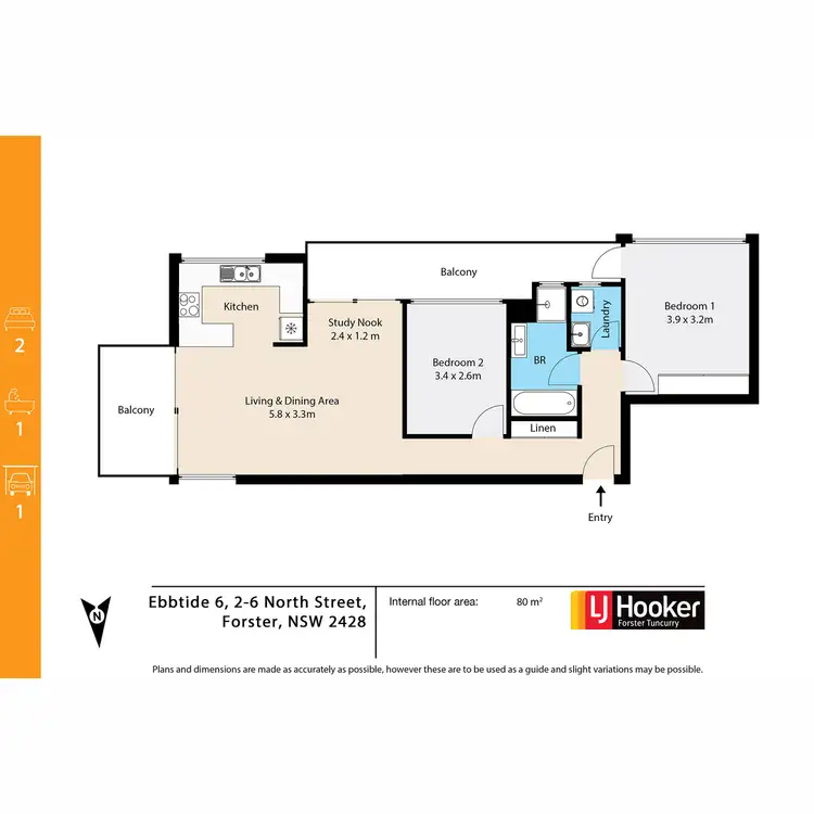 Floorplan of Homely unit listing, 6/2-6 North Street, Forster NSW 2428
