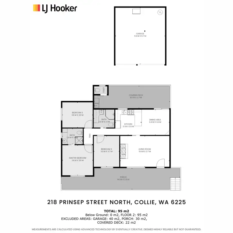 Floorplan of Homely house listing, 218 Prinsep Street North, Collie WA 6225