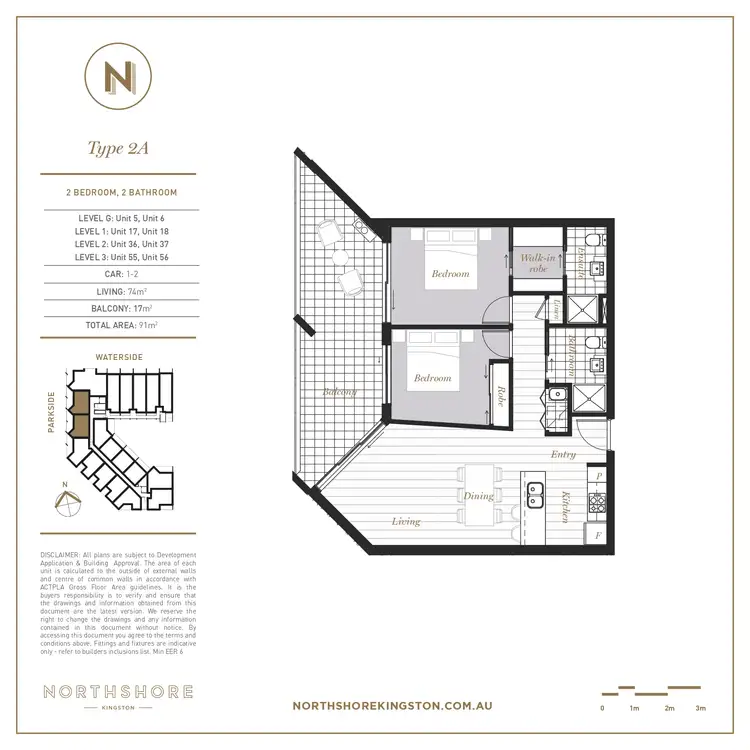 Floorplan of Homely apartment listing, 37/11 Kerridge Street, Kingston ACT 2604