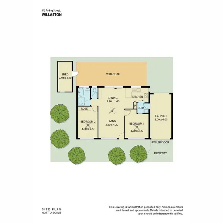 Floorplan of Homely unit listing, 4/6 Ayling Street, Willaston SA 5118