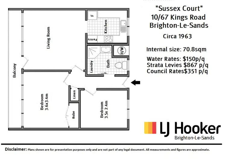 Floorplan of Homely apartment listing, 10/67 Kings Road, Brighton-Le-Sands NSW 2216