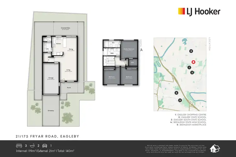 Floorplan of Homely townhouse listing, 21/175 Fryar Road, Eagleby QLD 4207