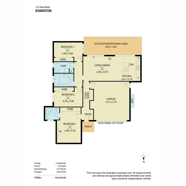 Floorplan of Homely house listing, 1/61 Para Road, Evanston SA 5116