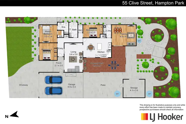 Floorplan of Homely house listing, 55 Clive Street, Hampton Park VIC 3976
