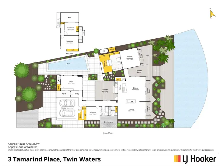 Floorplan of Homely house listing, 3 Tamarind Place, Twin Waters QLD 4564