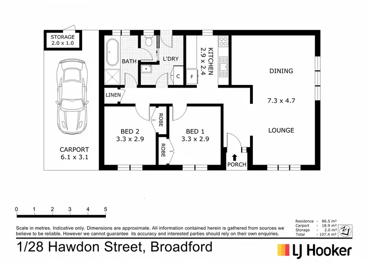 Floorplan of Homely house listing, Unit 1/28 Hawdon Street, Broadford VIC 3658