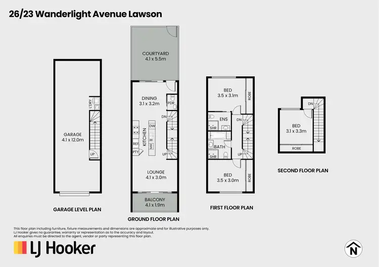 Floorplan of Homely townhouse listing, 26/23 Wanderlight Avenue, Lawson ACT 2617