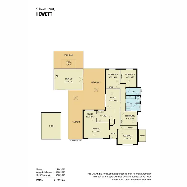 Floorplan of Homely house listing, 7 Plover Court, Hewett SA 5118