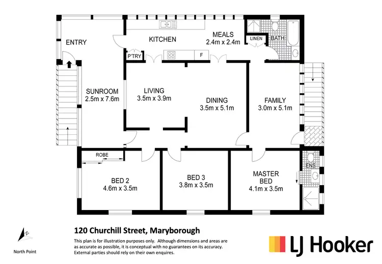 Floorplan of Homely house listing, 120 Churchill Street, Maryborough QLD 4650