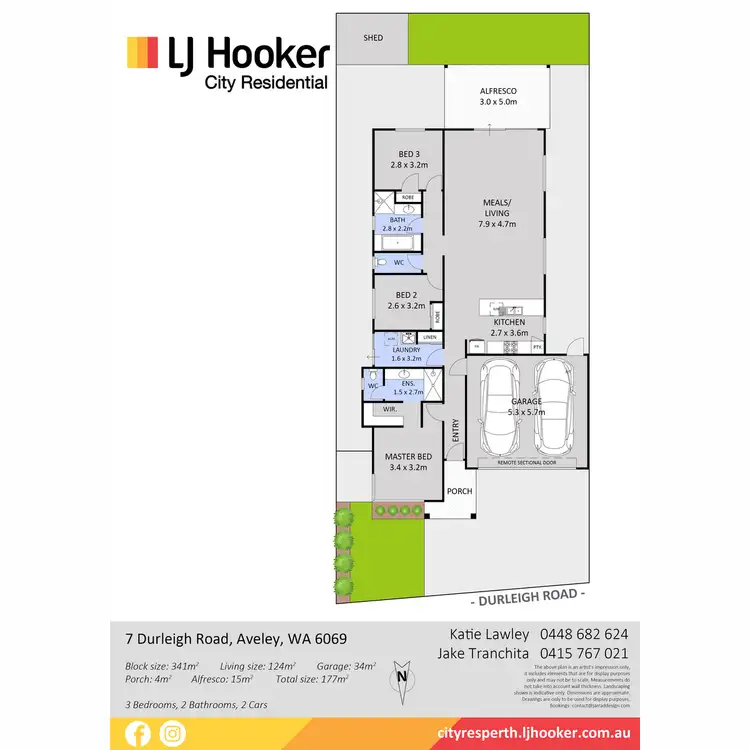 Floorplan of Homely house listing, 7 Durleigh Road, Aveley WA 6069
