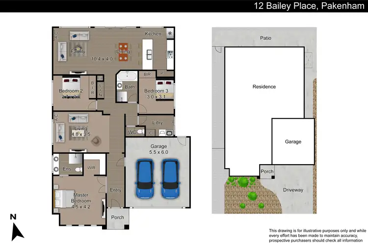 Floorplan of Homely house listing, 12 Bailey Place, Pakenham VIC 3810