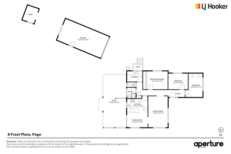 Floorplan of Homely house listing, 8 Frost Place, Page ACT 2614