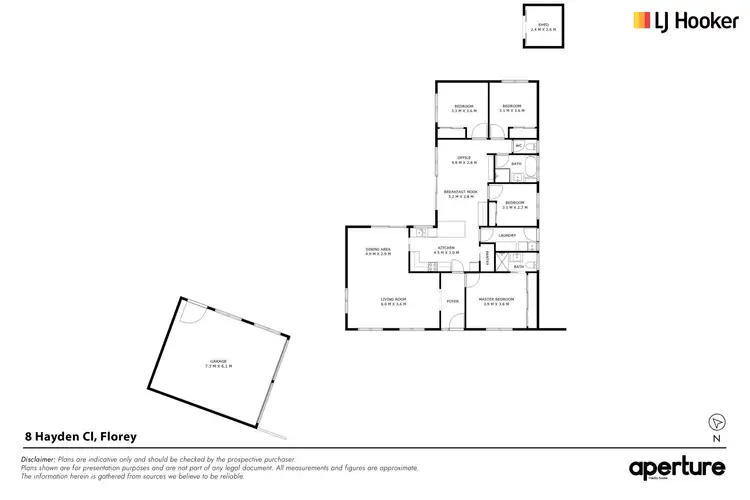 Floorplan of Homely house listing, 8 Hayden Close, Florey ACT 2615
