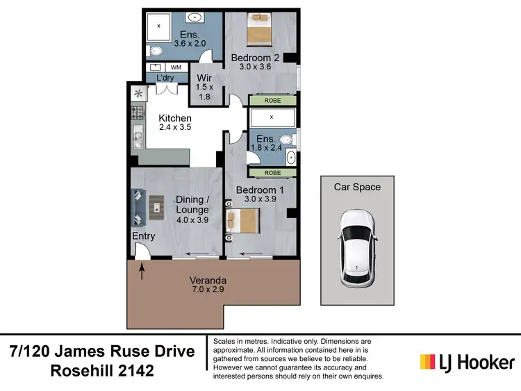Floorplan of Homely unit listing, 7/120 James Ruse Drive, Rosehill NSW 2142